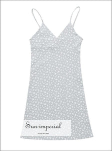 Sun-imperial Cotton Blend Fitted V-neck Dress Cami Mini Sundress High Street Fashion SUN-IMPERIAL United States