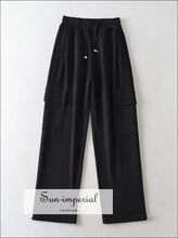 Cotton cargo jogger sweatpants with drawstring cuffs - Sun Imperial (photo 10)