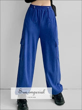 Cotton cargo jogger sweatpants with drawstring cuffs - Sun Imperial (photo 4)