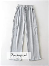 Cotton cargo jogger sweatpants with drawstring cuffs - Sun Imperial (photo 8)