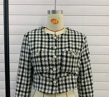 Cropped Plaid Boucle Blazer - Sun Imperial product photo 3