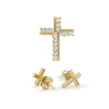Cross CZ Stud Earrings — Style 2 - Sun Imperial product photo 1