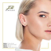 Cross CZ Stud Earrings — Style 2 - Sun Imperial product photo 4