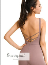 Cross-Strap U-Back Yoga Jumpsuit - Sun Imperial product photo 6