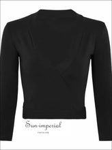 Sun-imperial Deep V Neck Wrap and Bow Tie detail Tops High Street Fashion SUN-IMPERIAL United States
