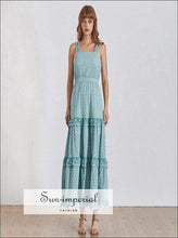 Fano Lace Ruffle Cami-Strap Maxi Dress - Sun Imperial product photo 2