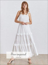 Fano Lace Ruffle Cami-Strap Maxi Dress - Sun Imperial product photo 4
