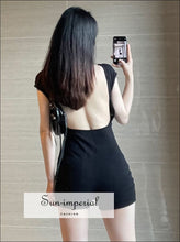 Fitted backless cap sleeve romper - Sun Imperial (photo 1)