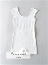 Fitted backless cap sleeve romper - Sun Imperial (photo 5)