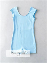 Fitted backless cap sleeve romper - Sun Imperial (photo 6)