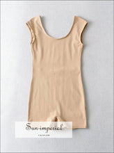 Fitted backless cap sleeve romper - Sun Imperial (photo 7)