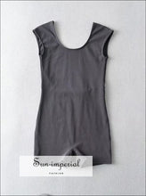 Fitted backless cap sleeve romper - Sun Imperial (photo 8)