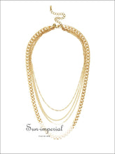 Four-Layer Alloy Chain Necklace - Sun Imperial product photo 2