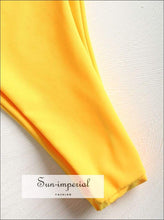 Sun-imperial Frilled Thong Bikini Set High Waist Leg Padded Ruffles Cut Sexy SUN-IMPERIAL United States
