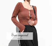 Fuzzy Cropped Cardigan - Sun Imperial product photo 6