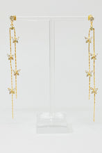 Gold-Plated Brass Butterfly Drop Earrings - Sun Imperial product photo 1