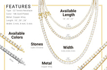 Gold-Tone Cubic Zirconia Tennis Necklace - Sun Imperial product photo 4