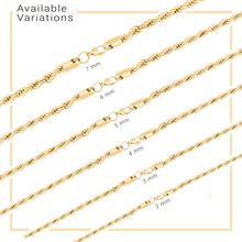 Gold-Tone Stainless Steel Rope-Chain Necklace - Sun Imperial product photo 5