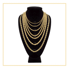 Gold-Tone Stainless Steel Rope-Chain Necklace - Sun Imperial product photo 6