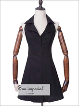 Sun-imperial Halter Neck Button through Plaid Sundress High Street Fashion SUN-IMPERIAL United States