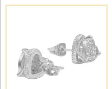 Heart CZ Stud Earrings — Style 1 - Sun Imperial product photo 6