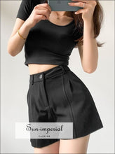 High-Waist Tailored A-Line Shorts - Sun Imperial product photo 2