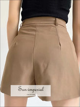 High-Waist Tailored A-Line Shorts - Sun Imperial product photo 4
