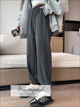High-Waist Wide-Leg Jogger Sweatpants - Sun Imperial product photo 1