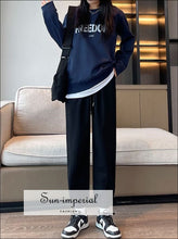 High-Waist Wide-Leg Jogger Sweatpants - Sun Imperial product photo 3