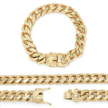 Men's 14K Gold-Plated Steel Cuban Bracelet - Sun Imperial product photo 14