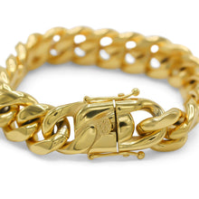 Men's 18K Gold-Plated Steel Cuban Bracelet - Sun Imperial product photo 3