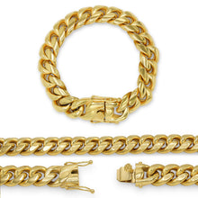 Men's 18K Gold-Plated Steel Cuban Bracelet - Sun Imperial product photo 6