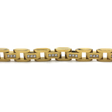 Men's Gold-Tone CZ Stainless Steel Bracelet - Sun Imperial product photo 2