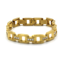 Men's Gold-Tone CZ Stainless Steel Bracelet - Sun Imperial product photo 3