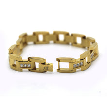 Men's Gold-Tone CZ Stainless Steel Bracelet - Sun Imperial product photo 4