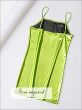 Sun-imperial Metallic Bodycon Sundress Mini Dress High Street Fashion SUN-IMPERIAL United States