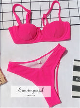 Neon Ribbed Underwire Bikini Set - Sun Imperial product photo 1