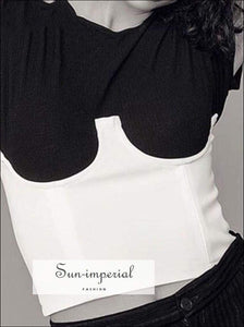Sun-imperial new Concave Type Chest U Wrap Woman Fashion Short Vest vintage SUN-IMPERIAL United States