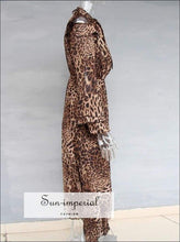 Night Out Leopard-Print Lantern-Sleeve Midi Dress - Sun Imperial product photo 5