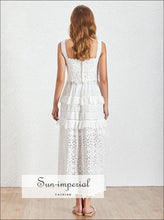 Nova White Lace Bow-Tie Midi Dress - Sun Imperial product photo 11