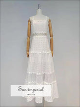 Nova White Lace Bow-Tie Midi Dress - Sun Imperial product photo 1