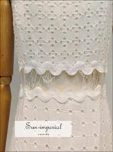 Nova White Lace Bow-Tie Midi Dress - Sun Imperial product photo 2