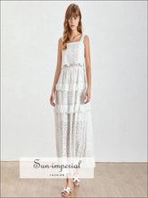 Nova White Lace Bow-Tie Midi Dress - Sun Imperial product photo 6