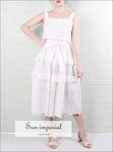 Nova White Lace Bow-Tie Midi Dress - Sun Imperial product photo 9