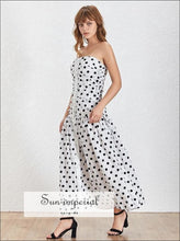 Olivia Polka-Dot Ruched Tube Midi Dress - Sun Imperial product photo 5