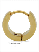 Plain and rounded huggie hoop earrings - Sun Imperial (photo 12)