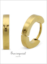 Plain and rounded huggie hoop earrings - Sun Imperial (photo 13)