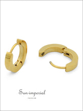 Plain and rounded huggie hoop earrings - Sun Imperial (photo 15)