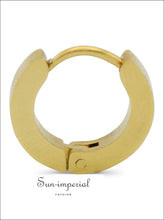 Plain and rounded huggie hoop earrings - Sun Imperial (photo 16)