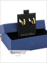 Plain and rounded huggie hoop earrings - Sun Imperial (photo 17)